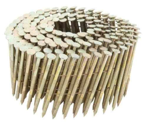 Illustration of wire-collated coil nails
